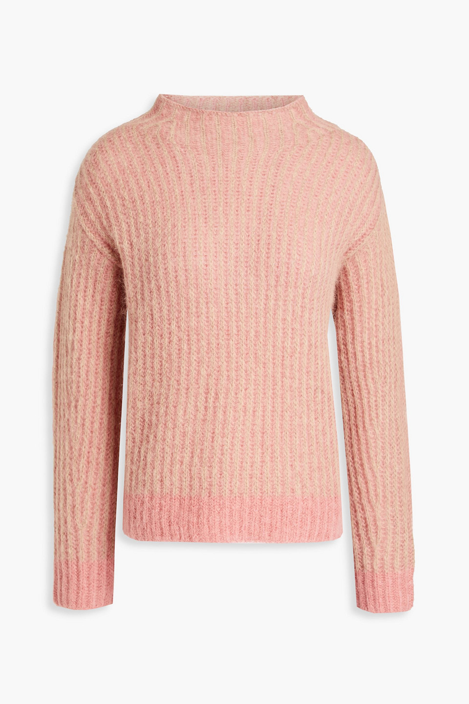 Luisa Cerano Brushed Mélange Wool-blend Sweater In Pink