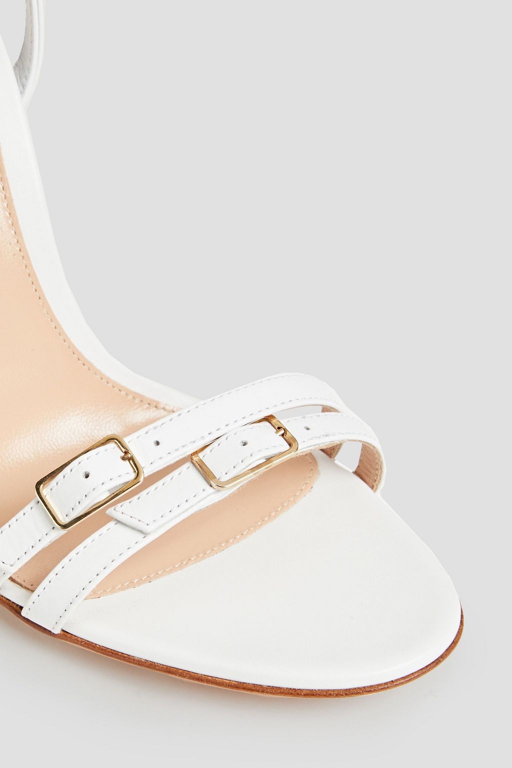 GIANVITO ROSSI 컬러블록 가죽 샌들