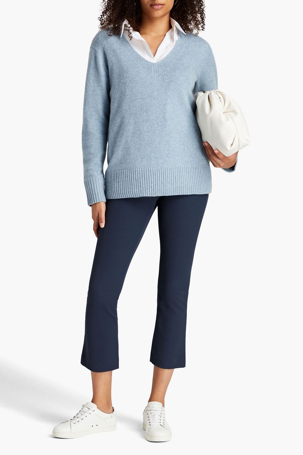 VINCE. Cotton-blend ponte kick-flare pants