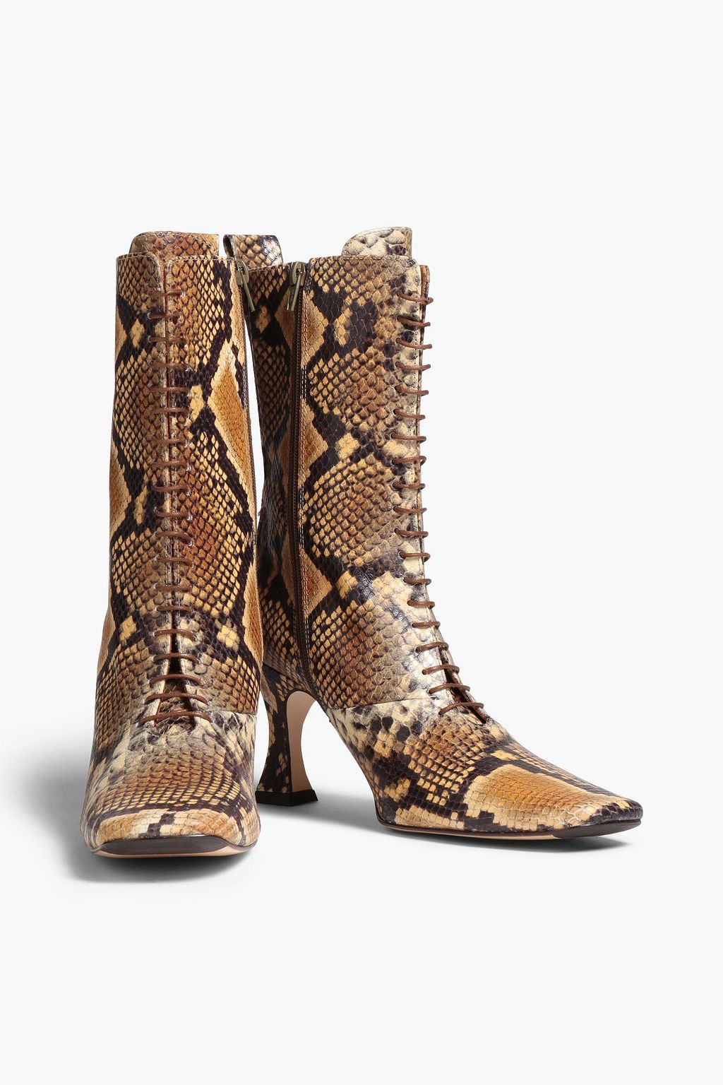 MIISTA Yana snake-effect leather ankle boots