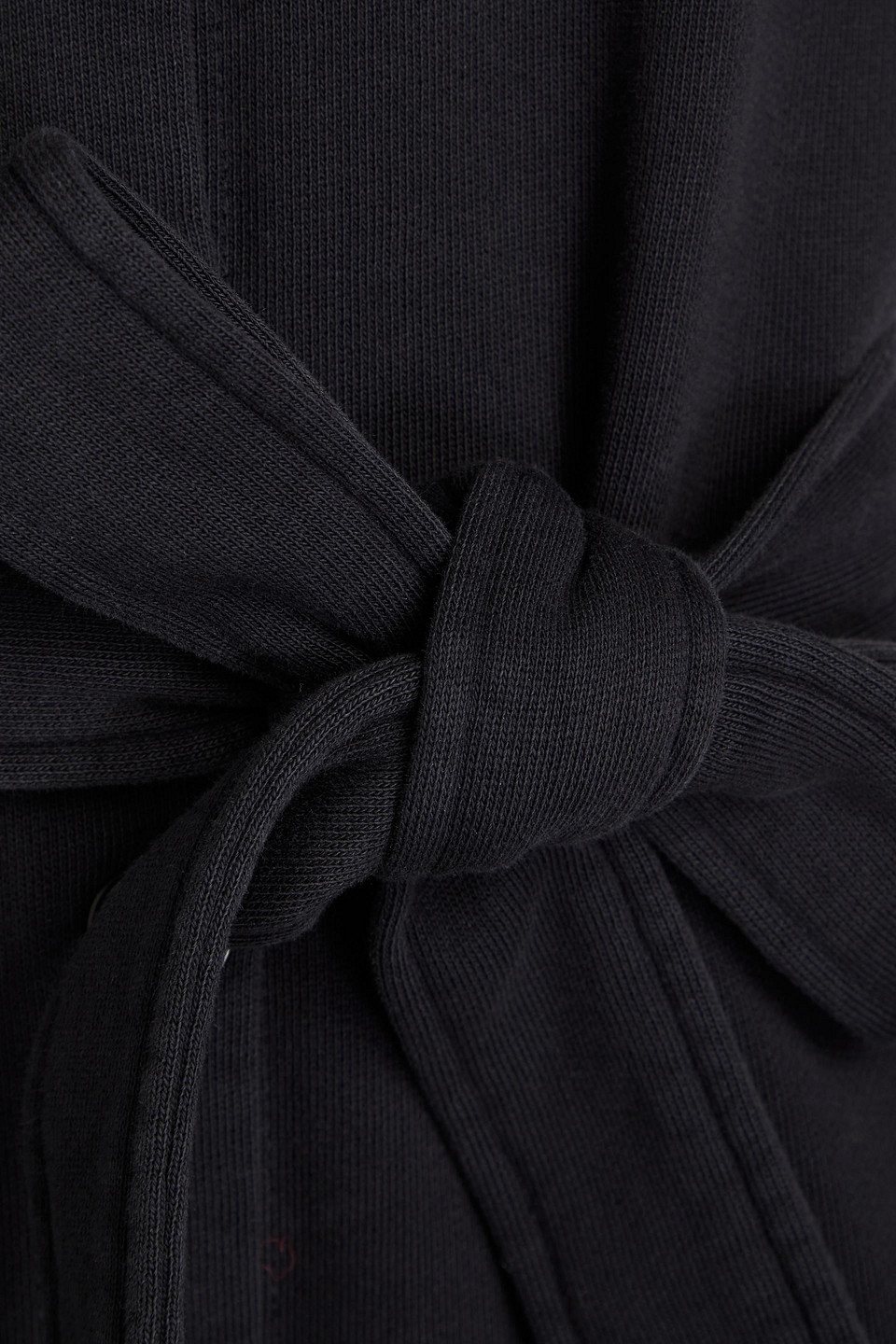 Alex Mill Belted French Cotton-terry Playsuit In Black