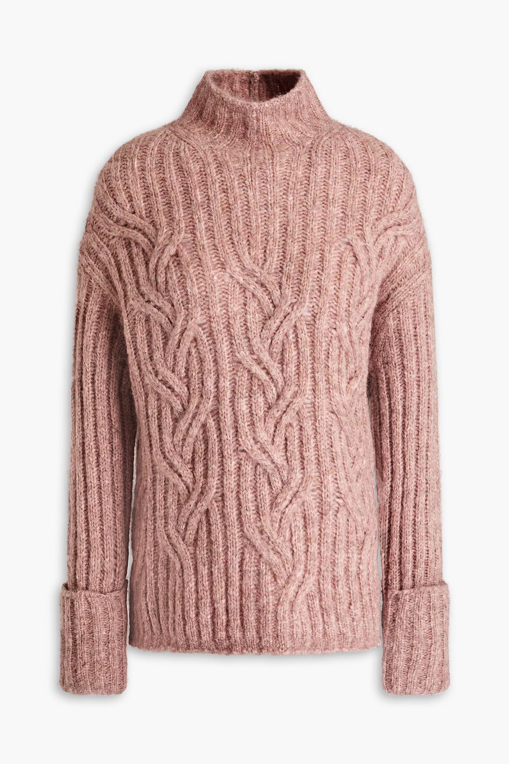 VINCE. Cable-knit alpaca-blend turtleneck sweater | Sale up to 70% off |  THE OUTNET