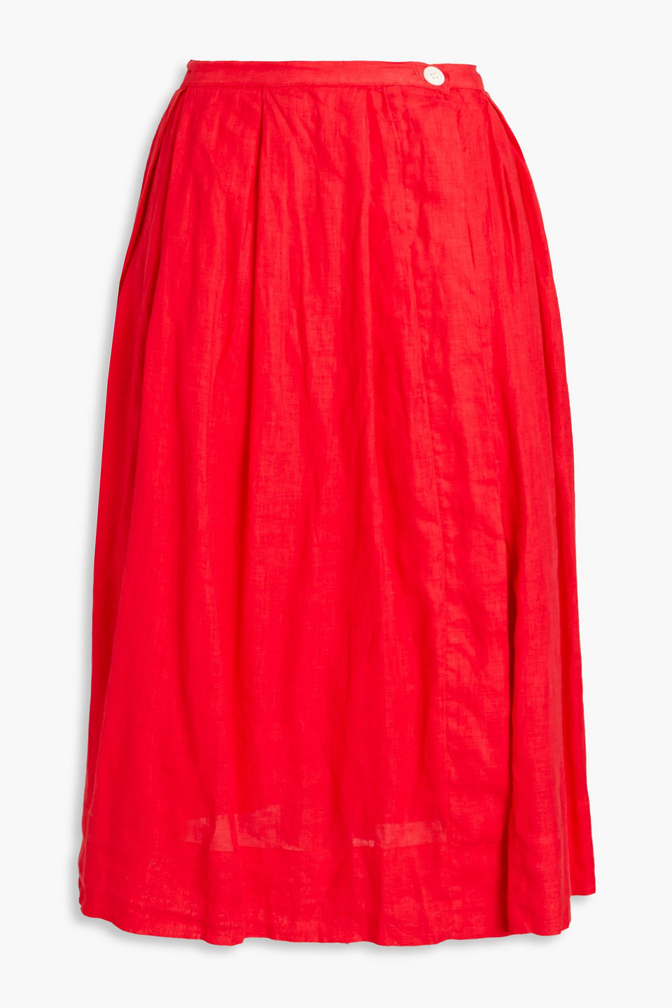 Alex Mill Keisey Linen-canvas Skirt In Red