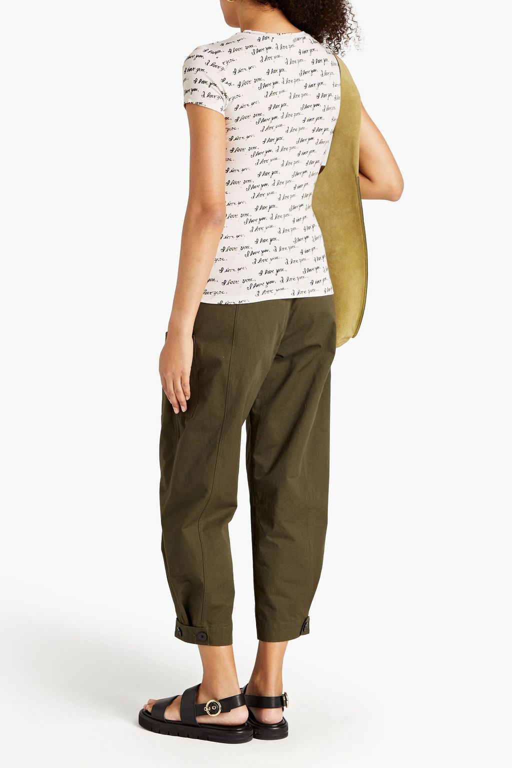 L'AGENCE Ressi printed stretch-jersey T-shirt