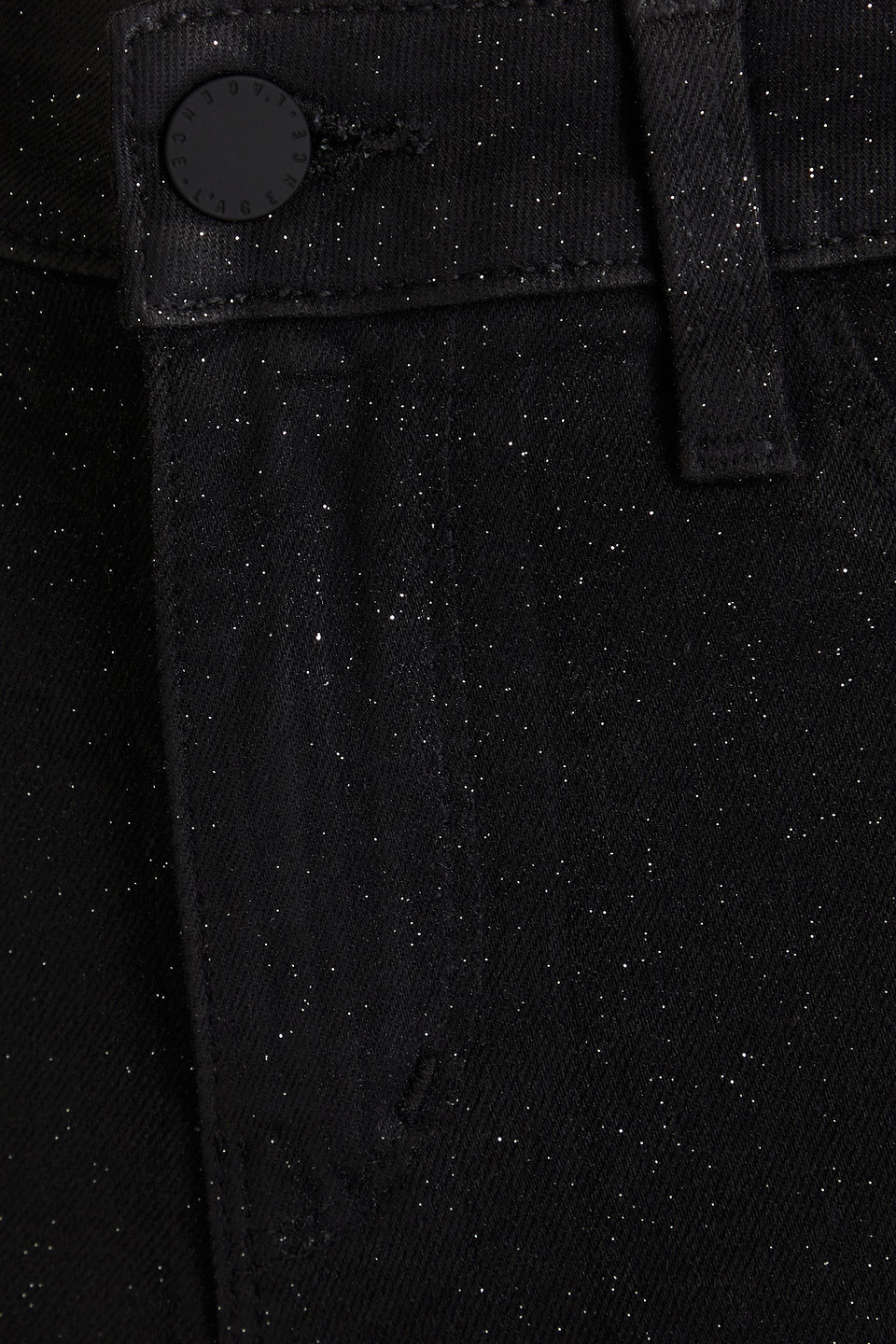 L Agence Margot Cropped Glittered High-rise Skinny Jeans In Black