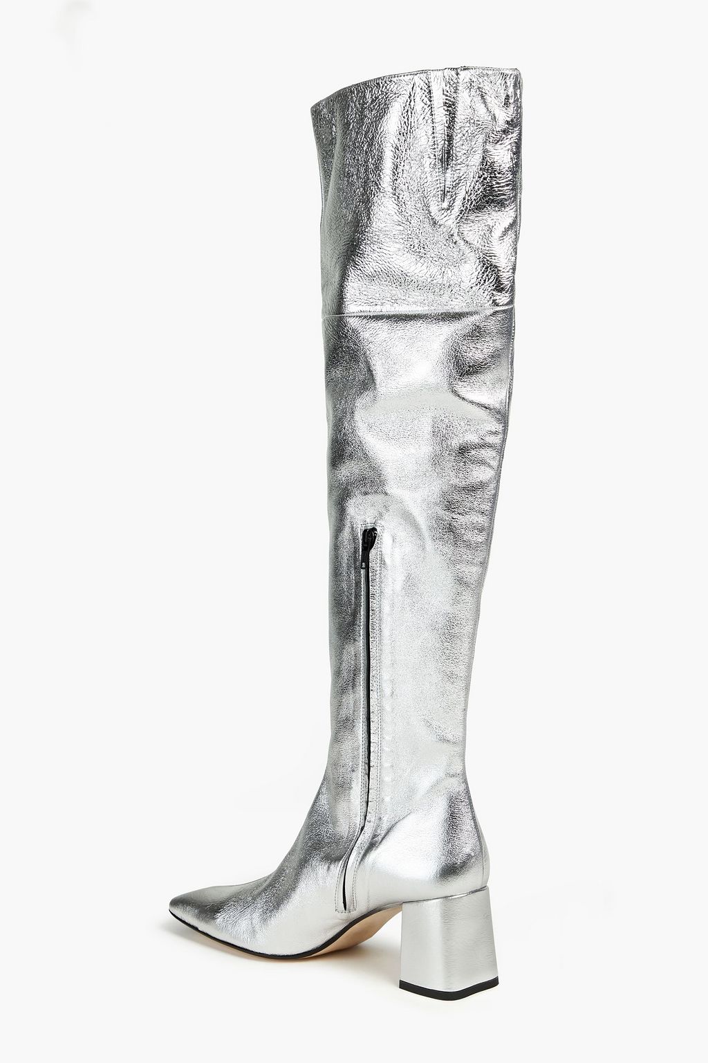 MIISTA Gogi metallic textured-leather over-the-knee boots
