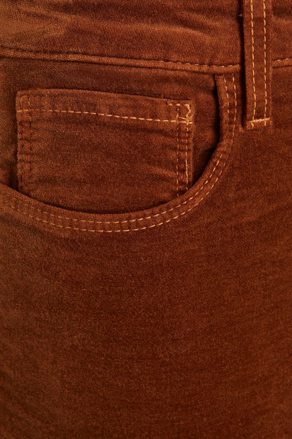 L'AGENCE Margot cropped cotton-blend velvet skinny pants