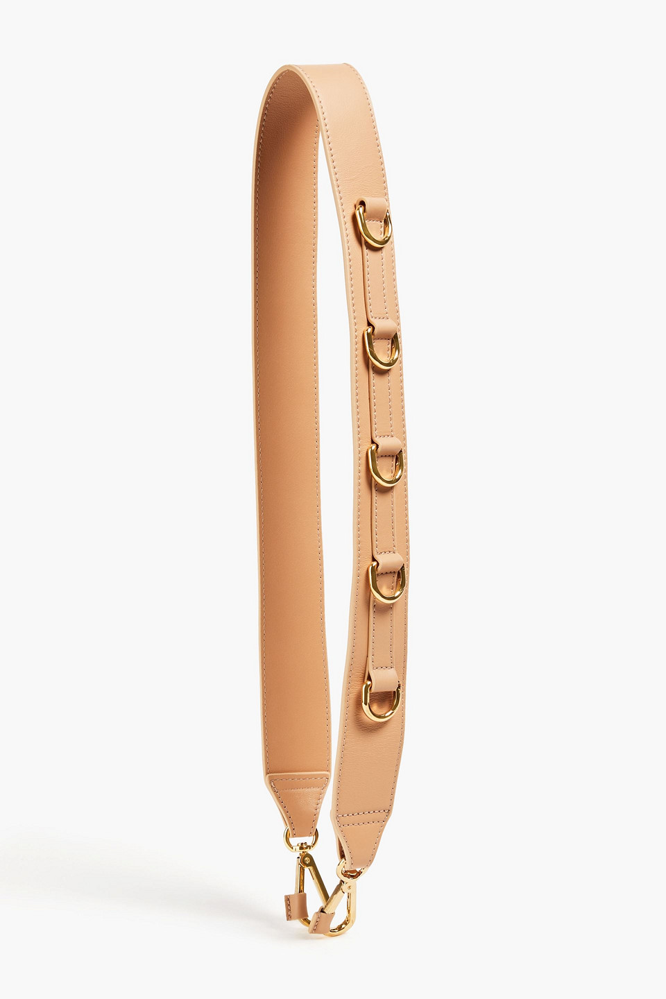Chloé Ring-embellished Leather Bag Strap In Blush