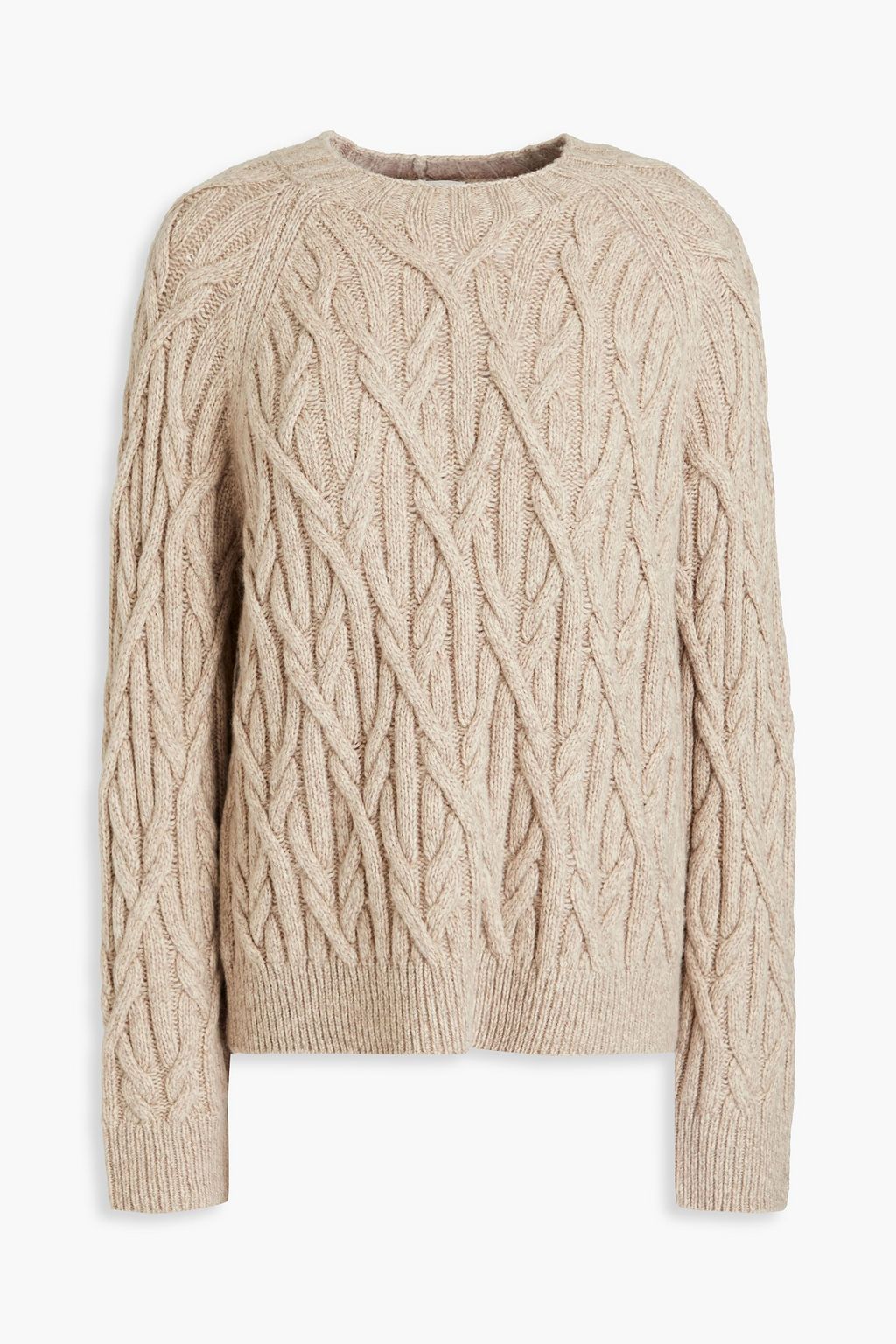 VINCE. Mélange cable-knit merino wool-blend sweater | Sale up to 70% off |  THE OUTNET