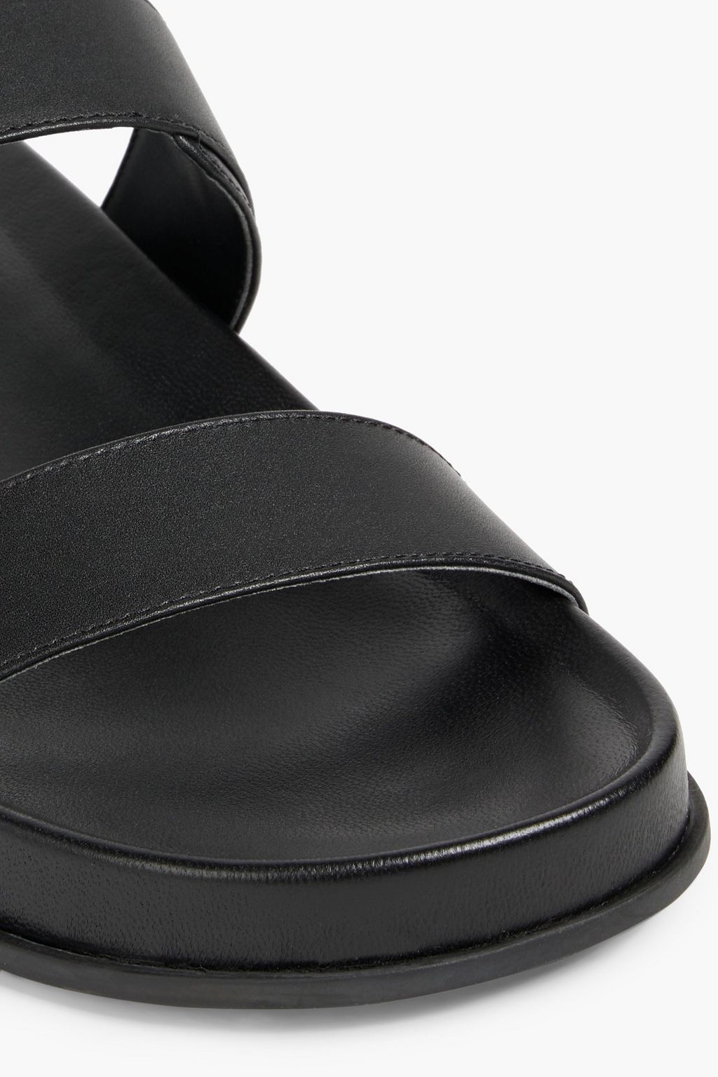 STUART WEITZMAN Joni buckle-detailed leather slides