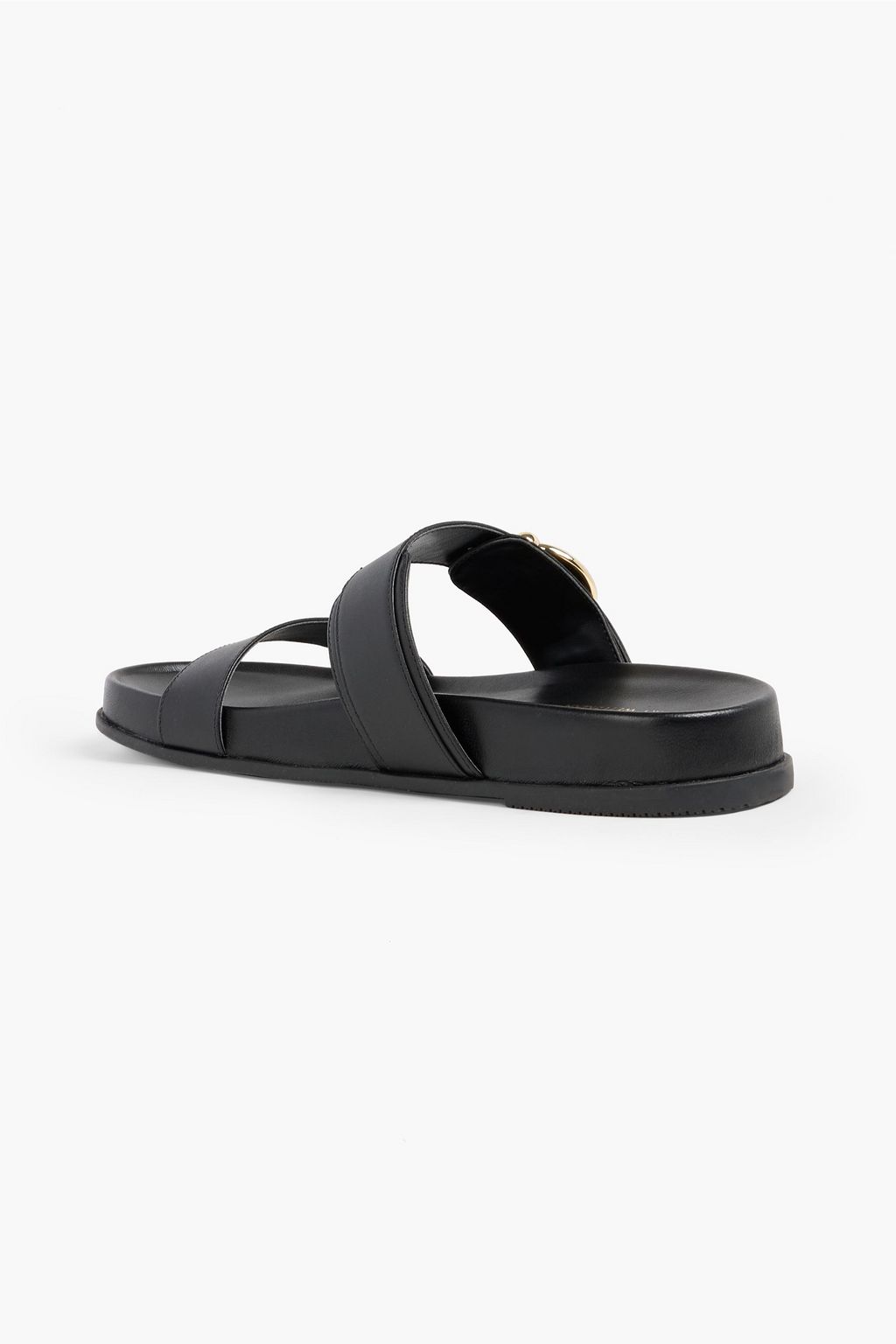 STUART WEITZMAN Joni buckle-detailed leather slides