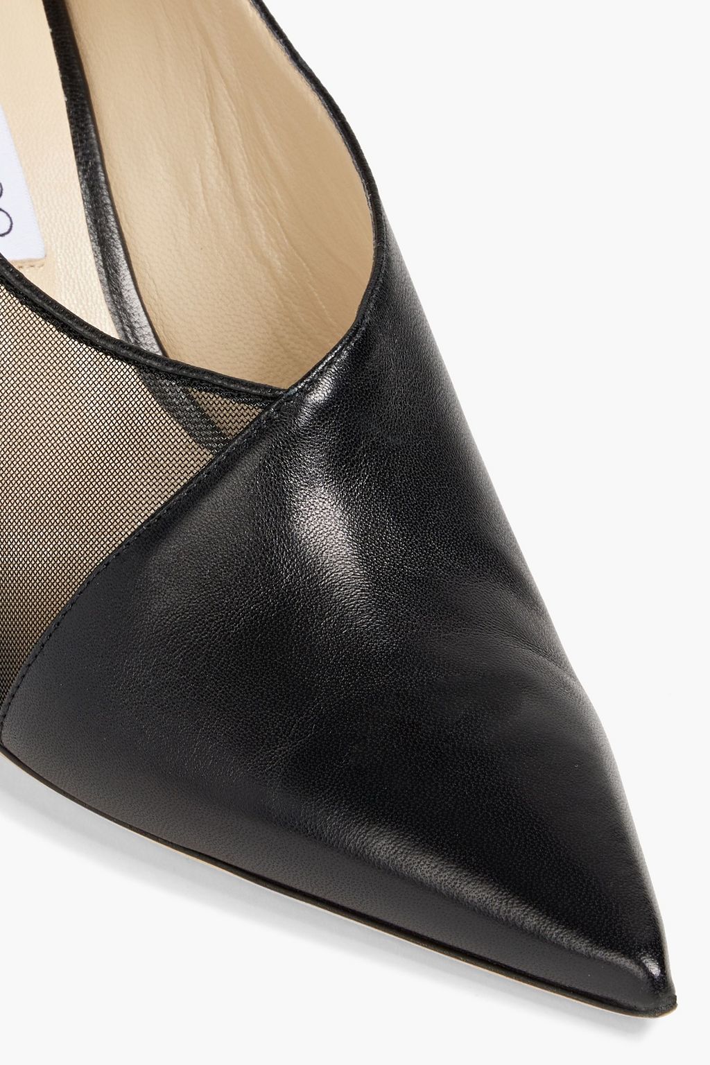 JIMMY CHOO Siba 85 leather and mesh pumps THE