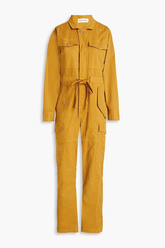 Cargo cotton-blend gabardine jumpsuit
