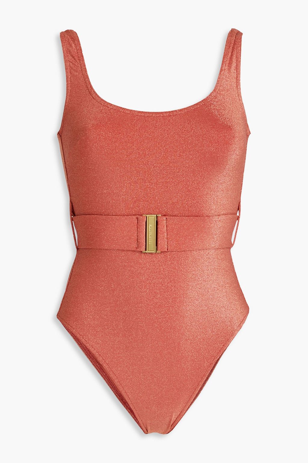 ZIMMERMANN Rosa belted metallic swimsuit