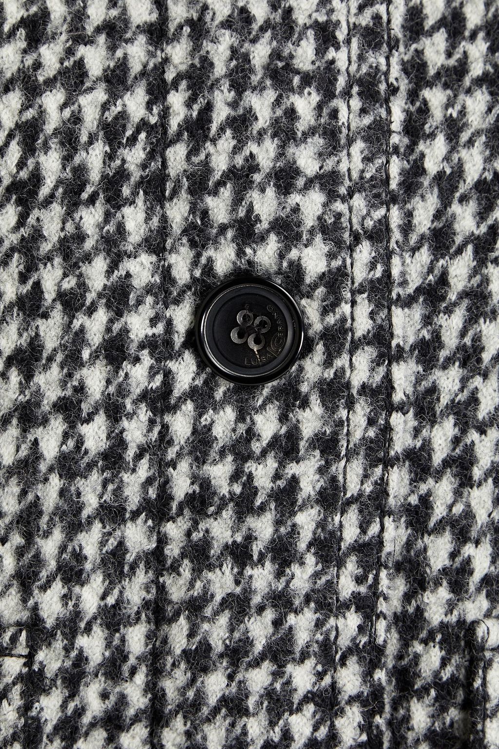 LUISA CERANO Houndstooth wool-bouclé coat