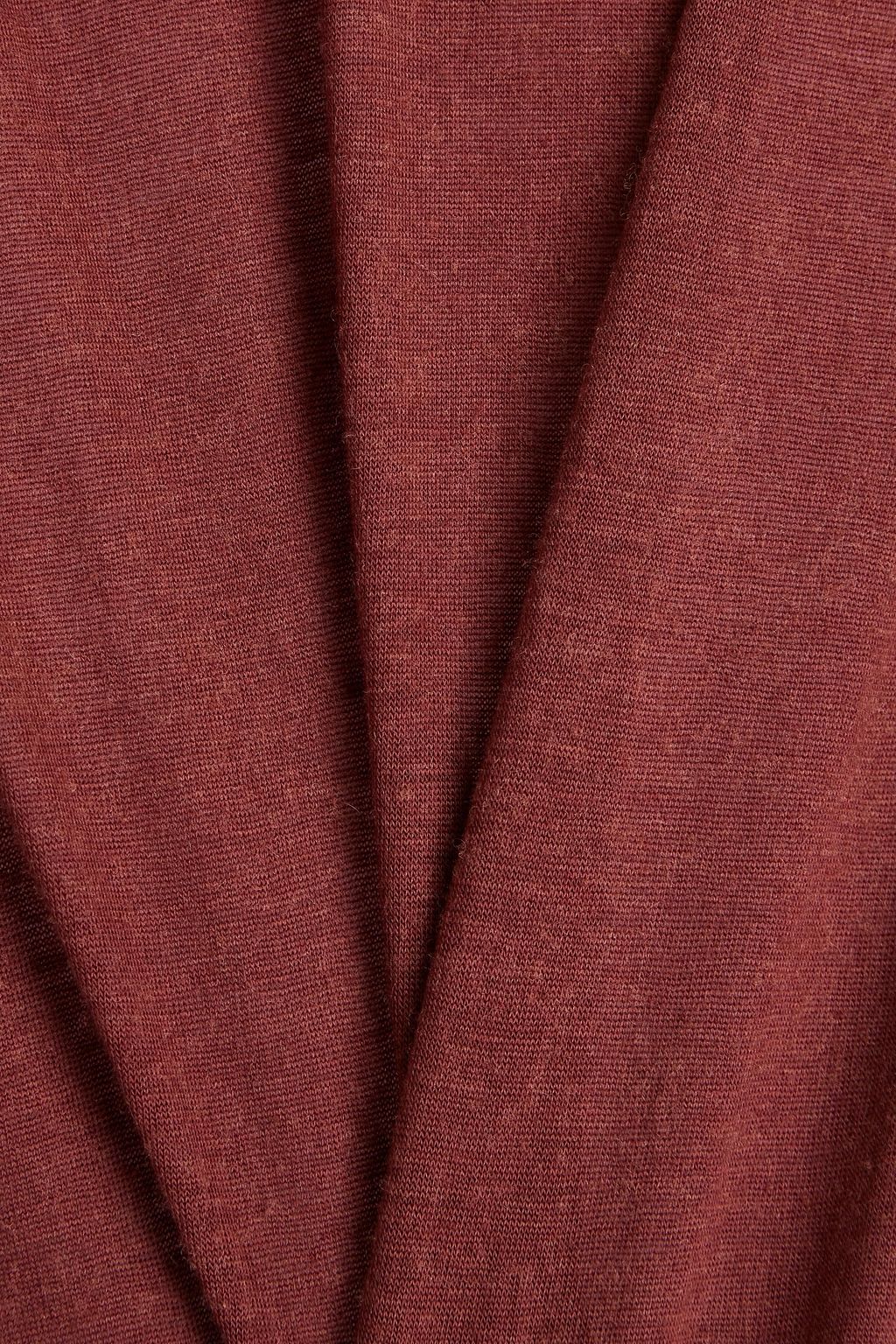 VINCE. Lyocell and wool-blend turtleneck top