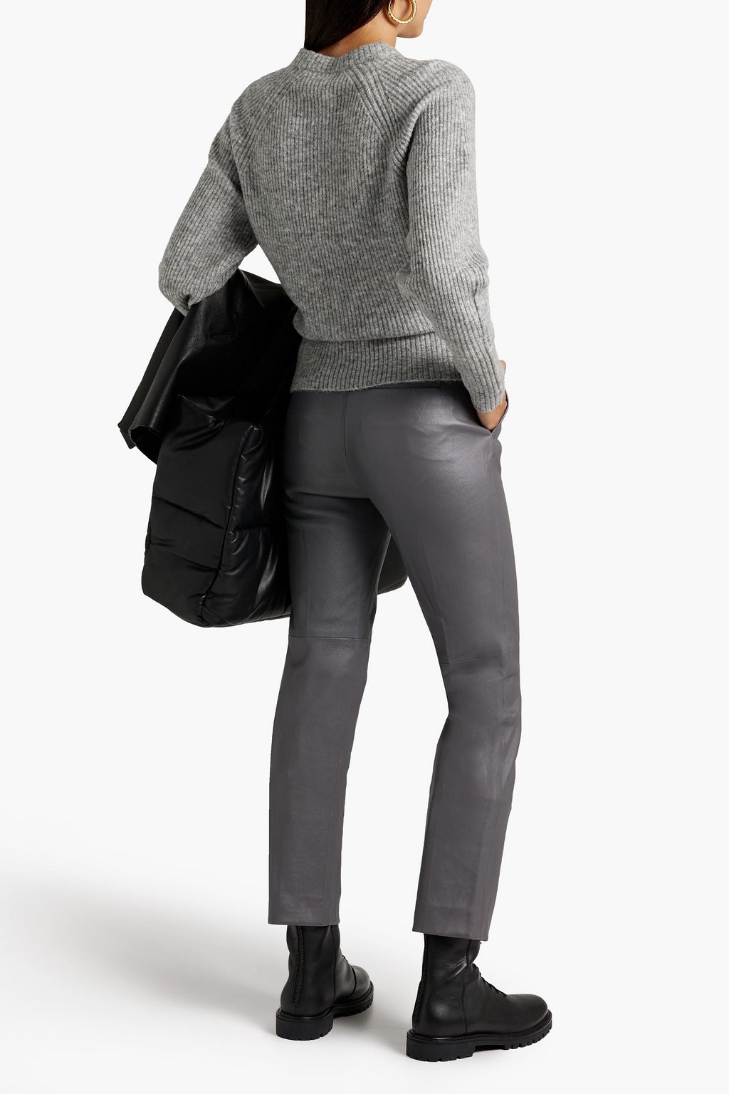 JOSEPH Coleman leather straight-leg pants
