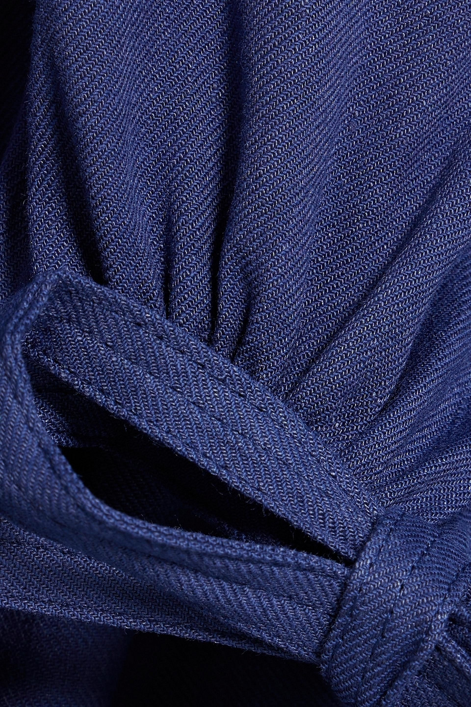 Joseph Womens Cobalt Blue Duna Puff-sleeved Linen-blend Midi Dress 12 In Indigo