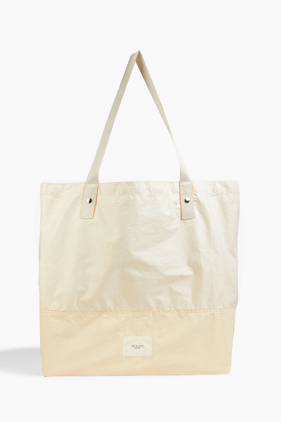 Rag & Bone Addison Coated-linen Tote In Ecru