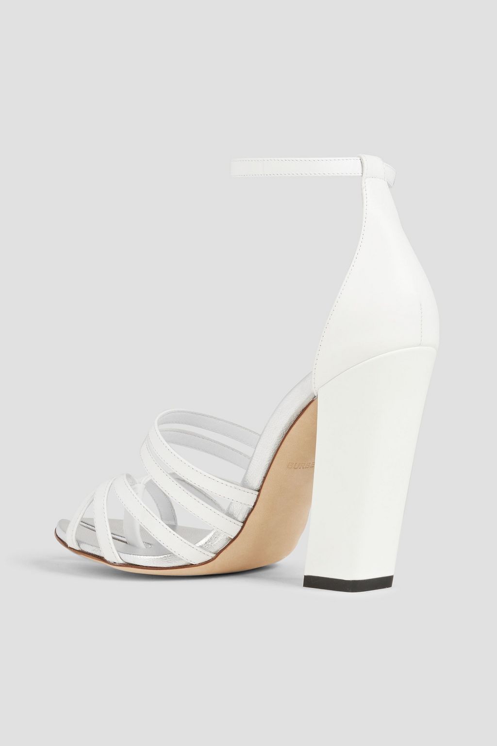 BURBERRY Sandalen aus Leder mit geteilter Zehenpartie und Verzierung