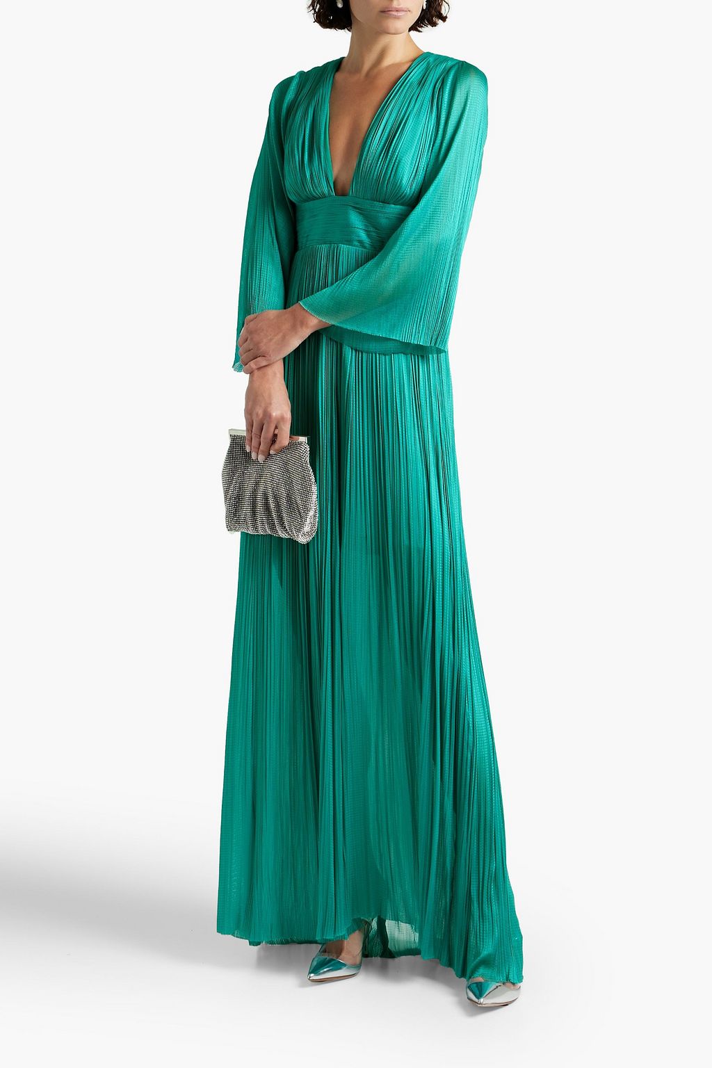 MARIA LUCIA HOHAN Plissé silk-tulle gown