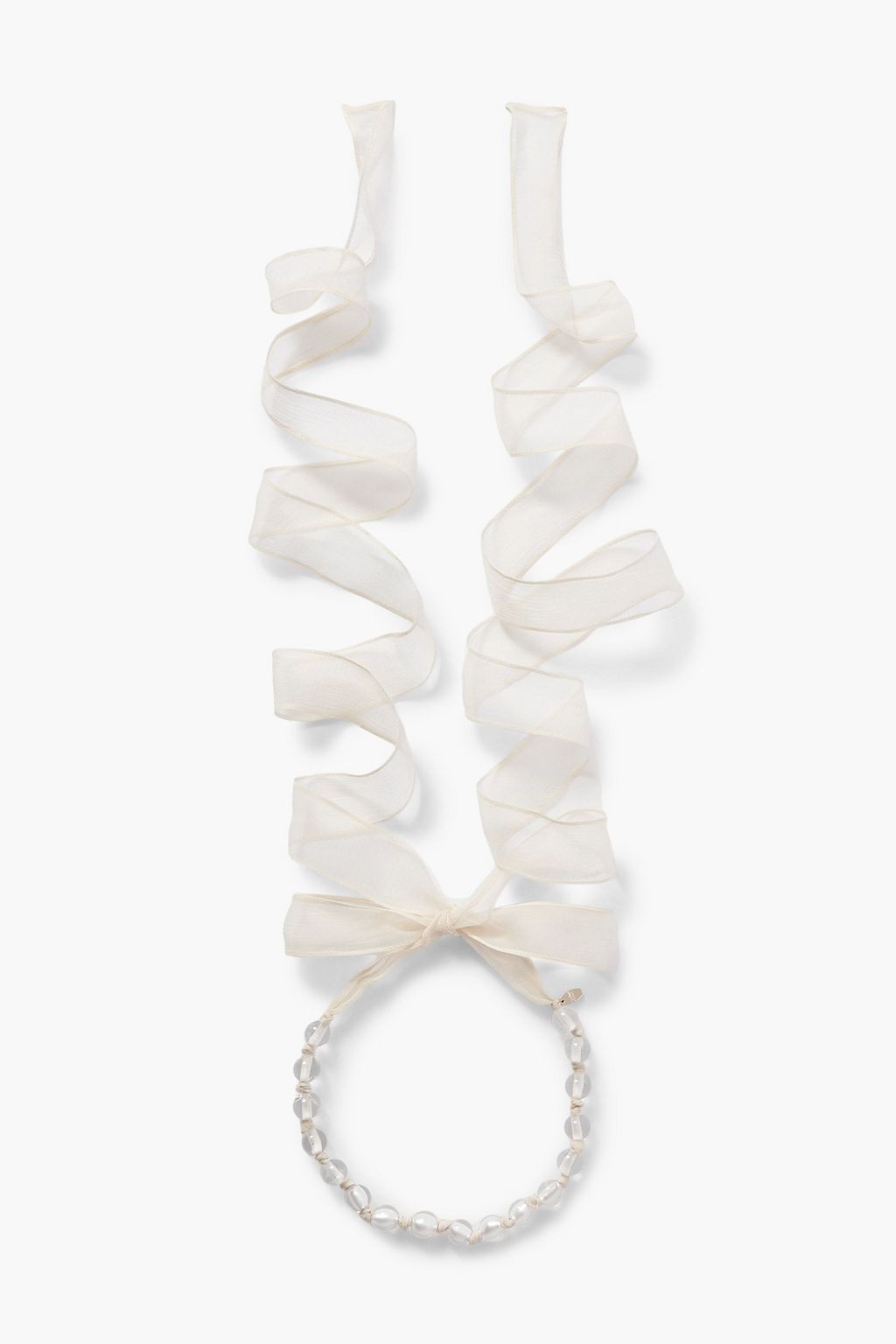 CHLOÉ Darcey chiffon beaded necklace | THE OUTNET