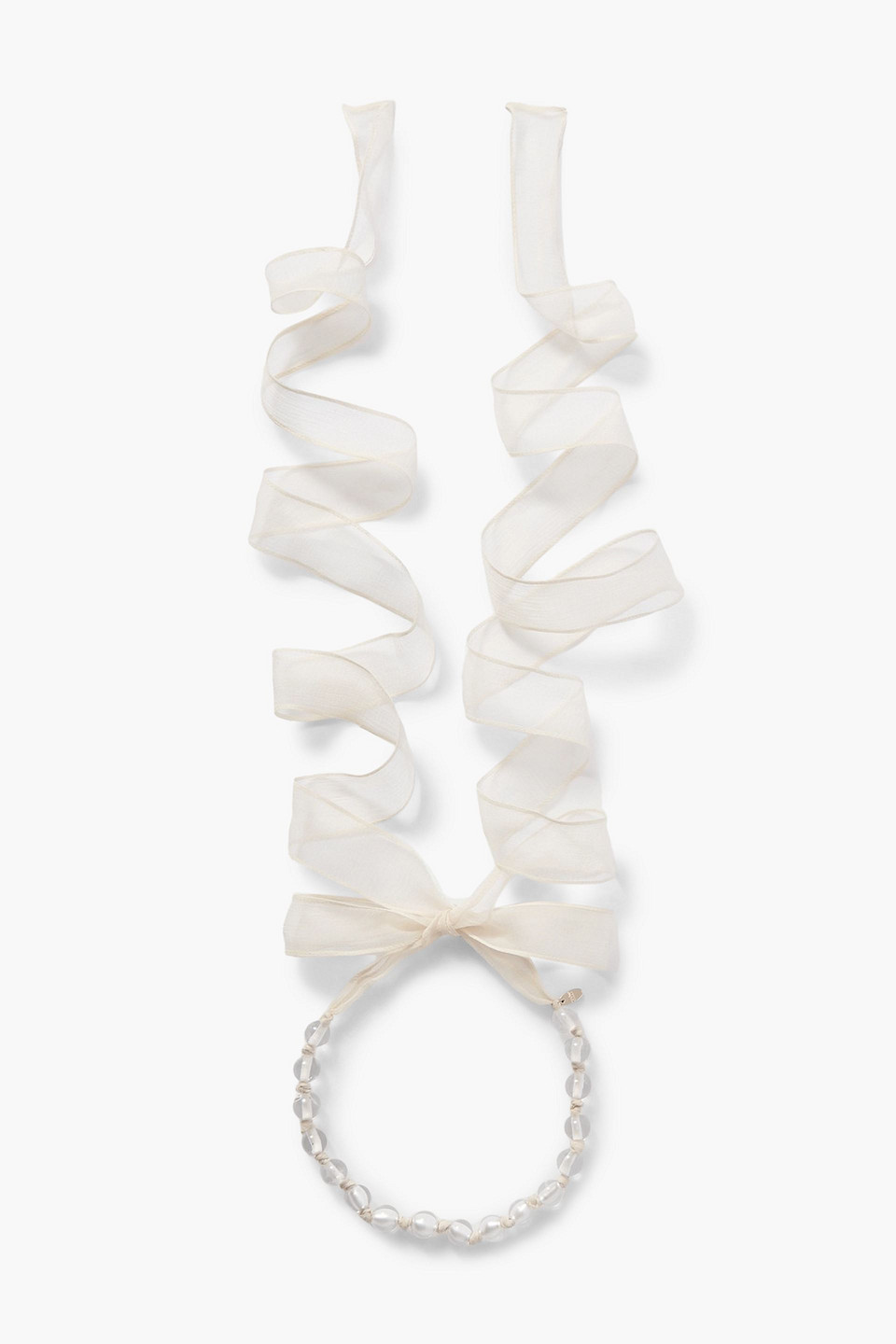 Chloé Darcey Chiffon Beaded Necklace In Weiss