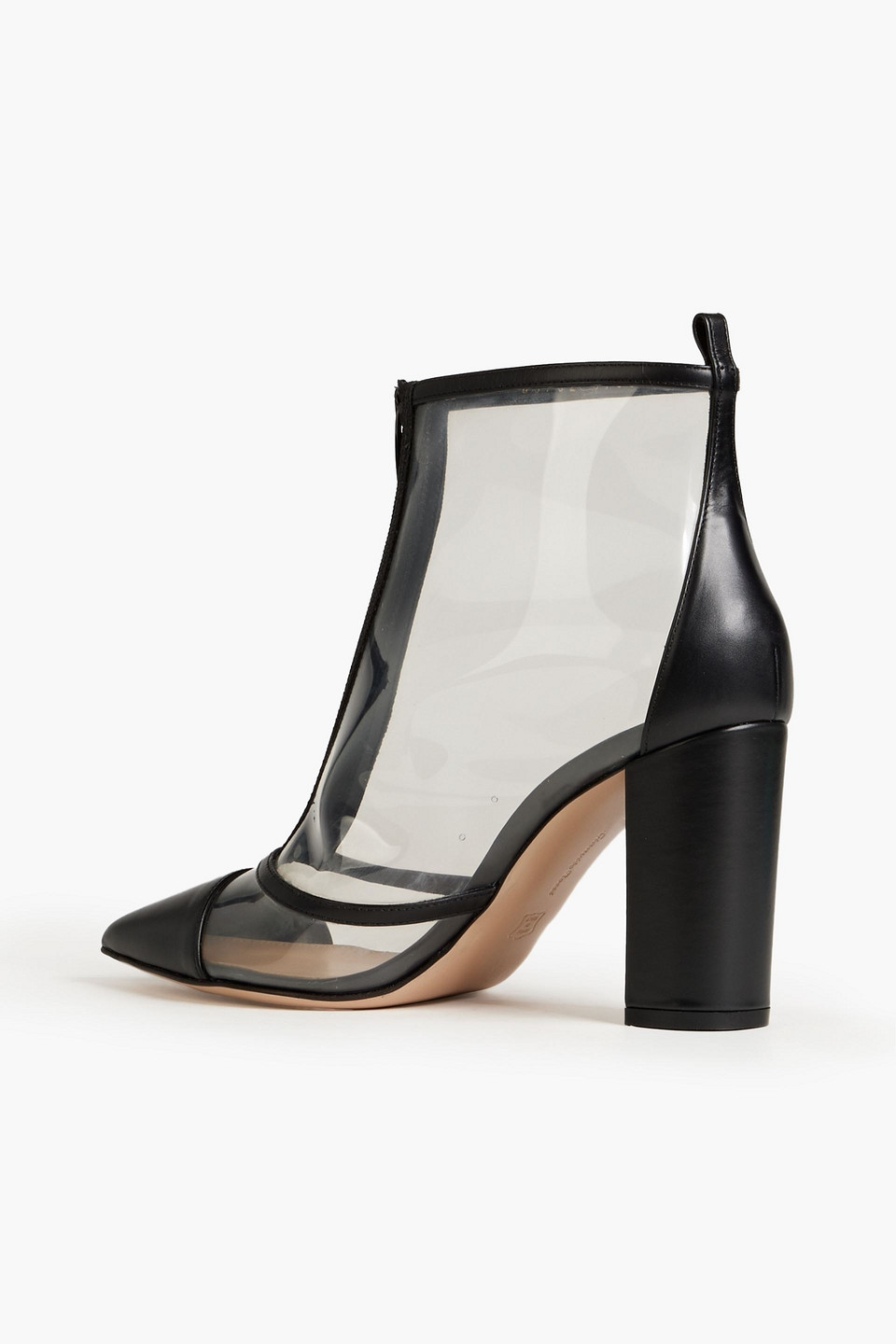 Shop Gianvito Rossi Watson Pvc And Leather Ankle Boots In Black