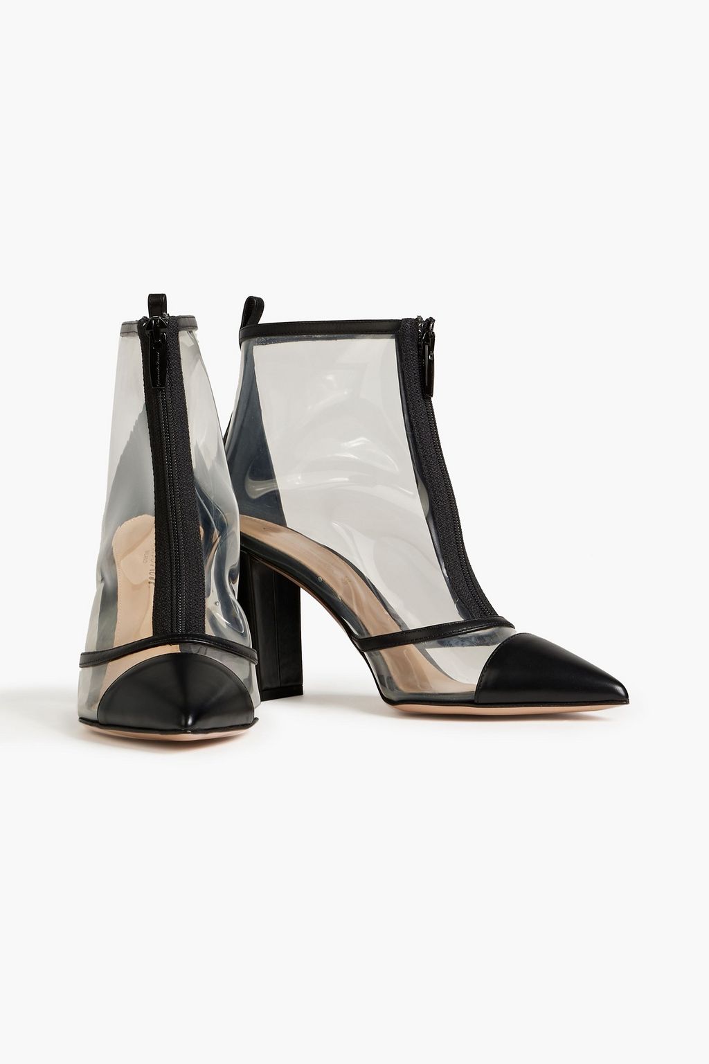 GIANVITO ROSSI Watson PVC and leather ankle boots