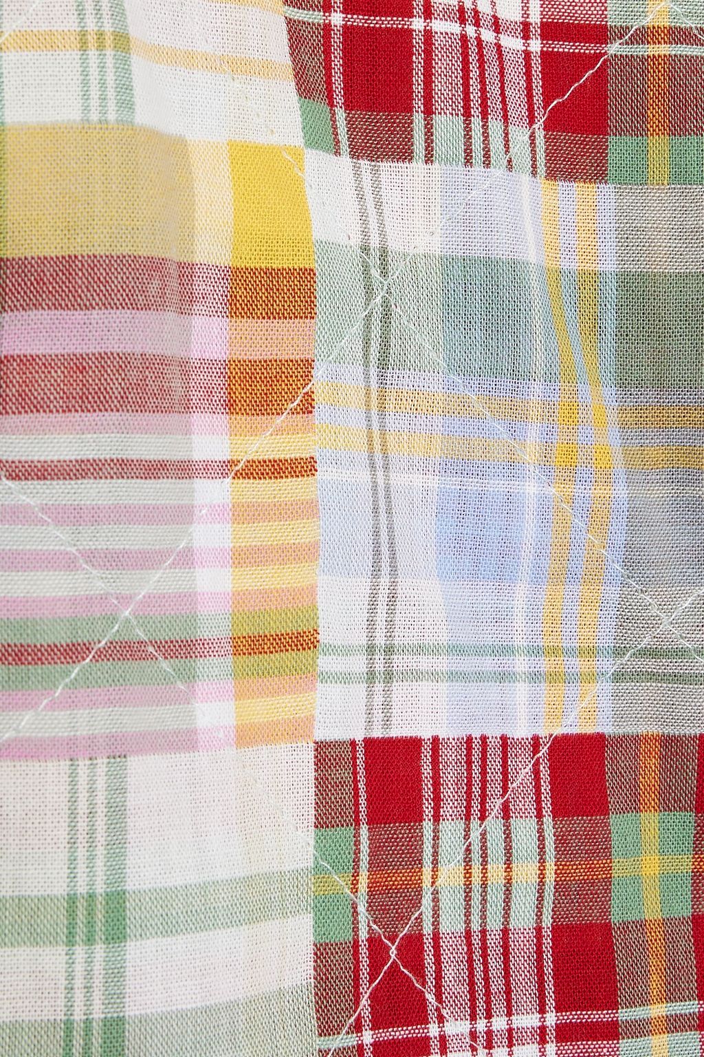 CINQ À SEPT Triss quilted checked cotton jacket