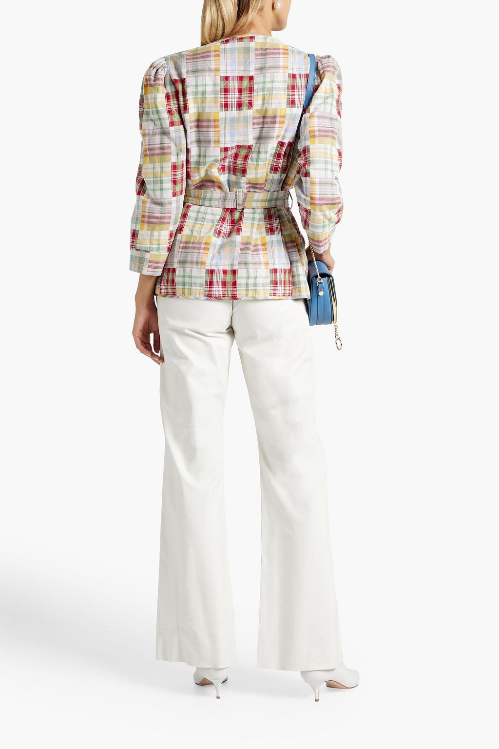 CINQ À SEPT Triss quilted checked cotton jacket
