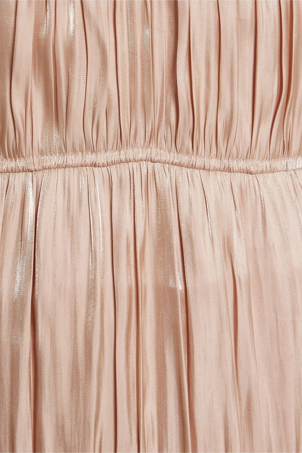 CINQ À SEPT Nina tiered plissé-satin midi dress