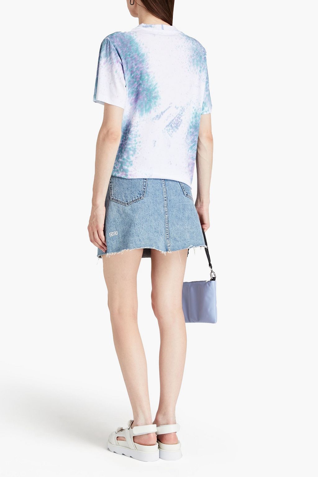 MCQ ALEXANDER MCQUEEN Appliquéd tie-dyed cotton-jersey T-shirt
