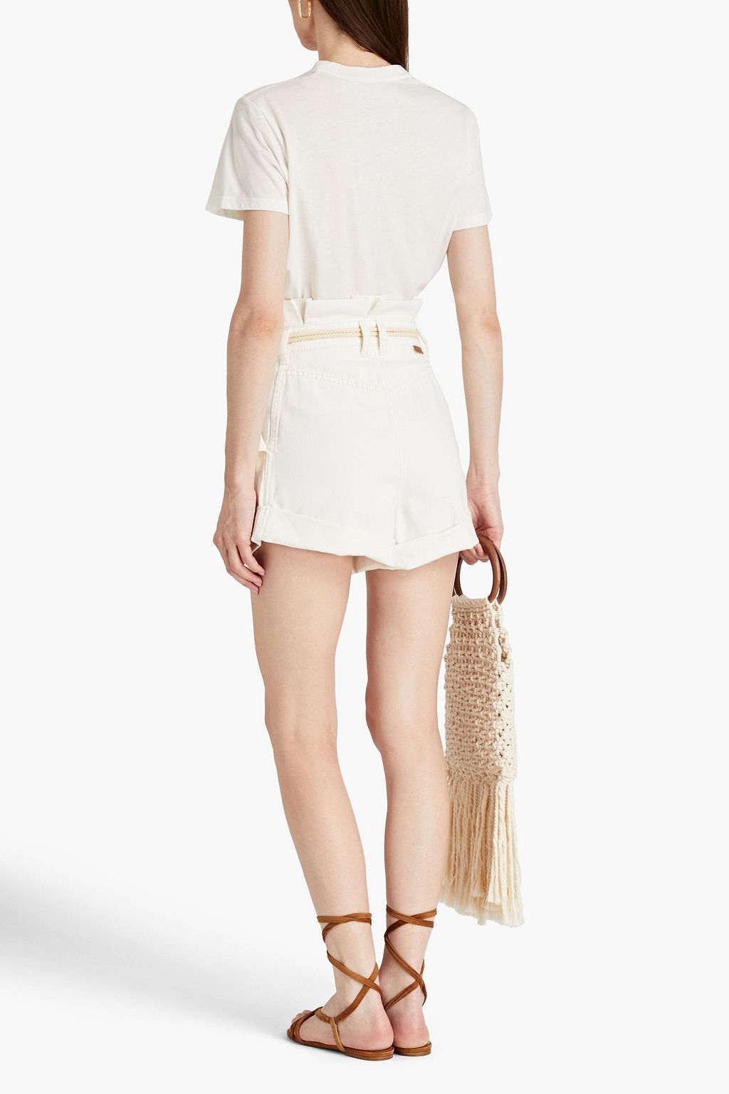 ZIMMERMANN Jeansshorts mit Gürtel