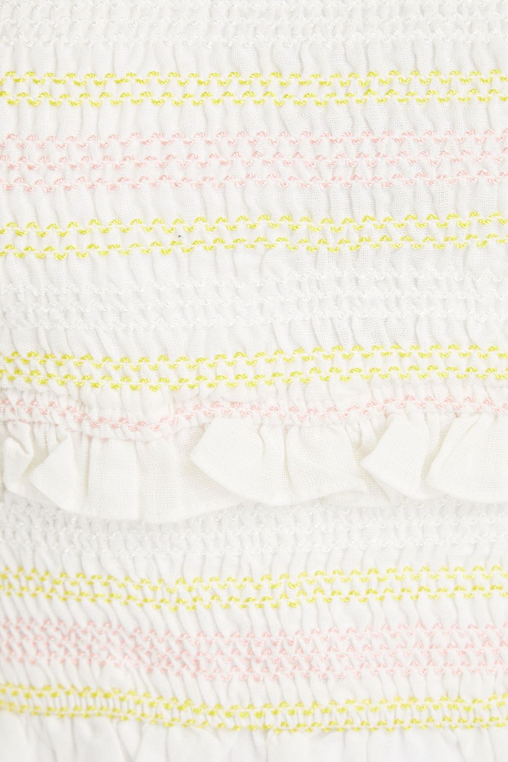 HEMANT & NANDITA Cropped cotton and linen-blend top