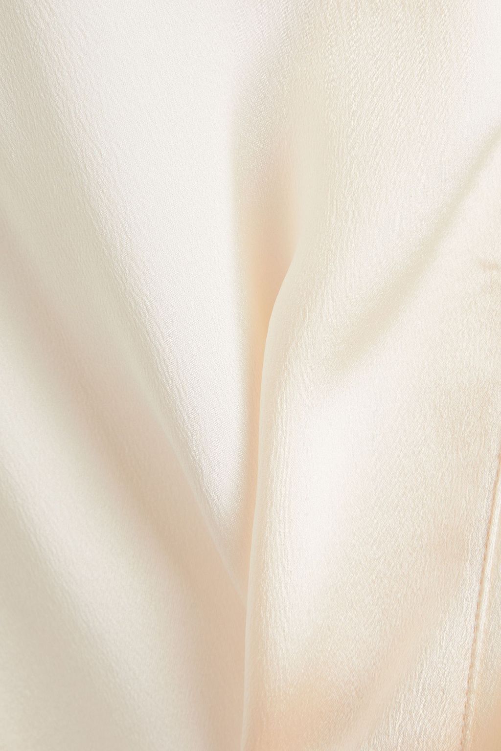 VINCE. Gathered silk-satin blouse