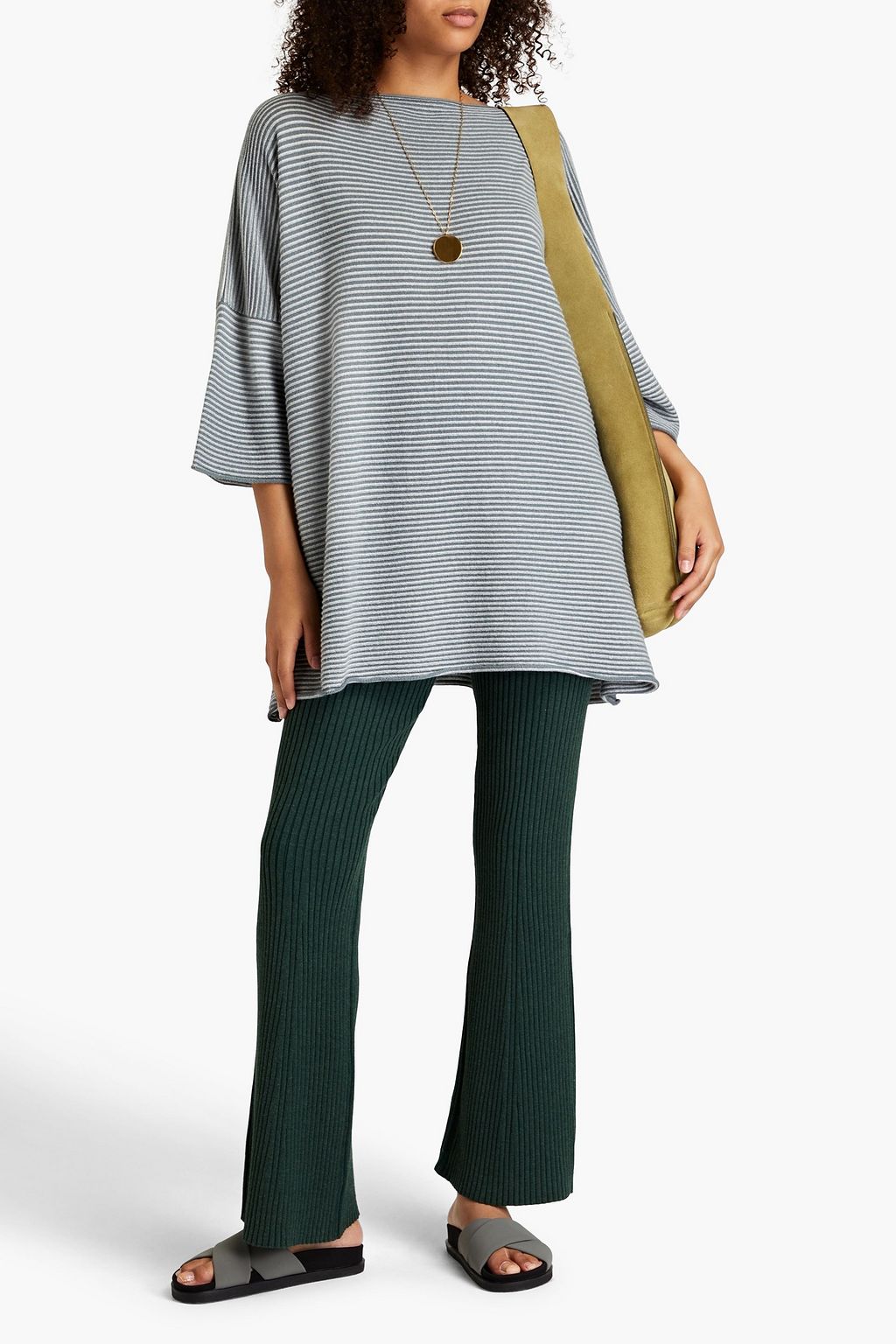 ESKANDAR Striped cashmere sweater