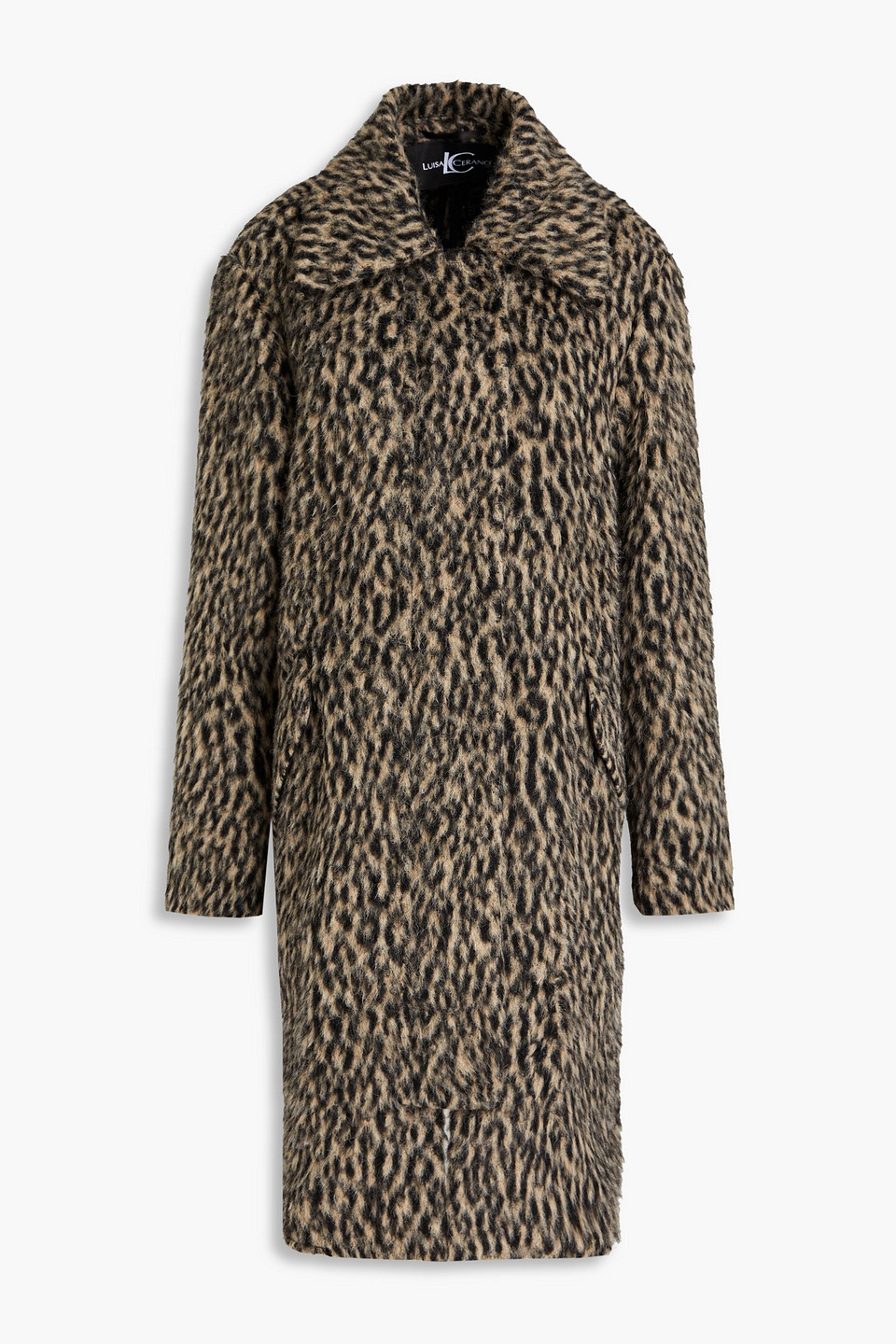 Luisa Cerano Leopard-print Faux Shearling Coat In Animal Print