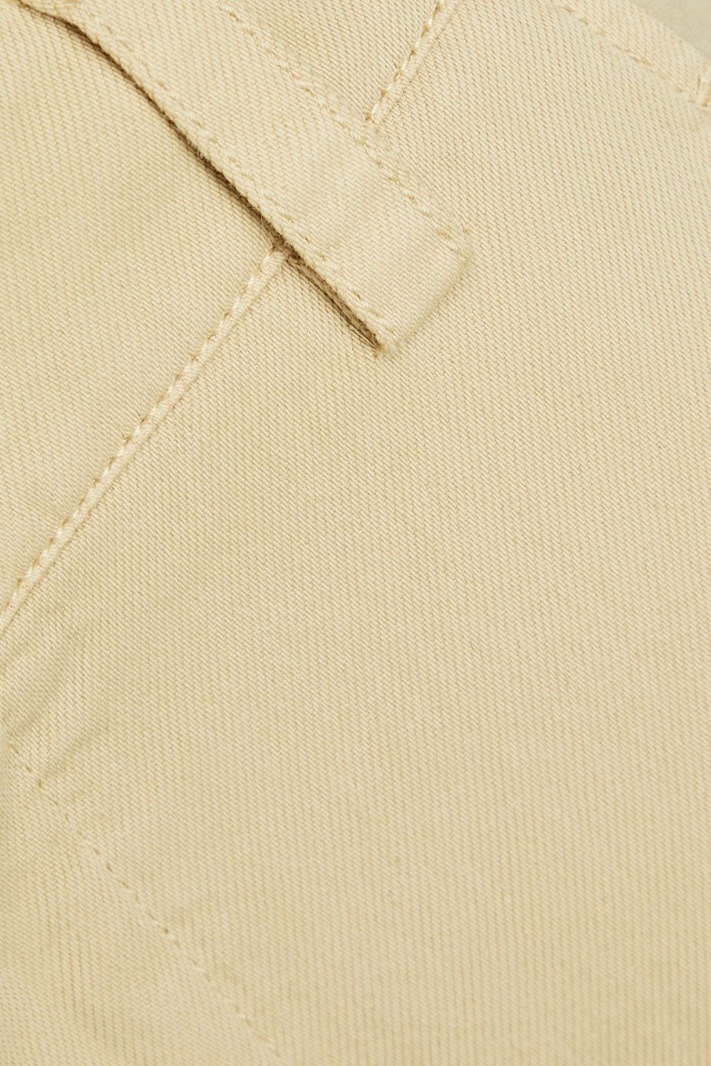VINCE. Cropped cotton, Lyocell and linen-blend gabardine straight-leg pants