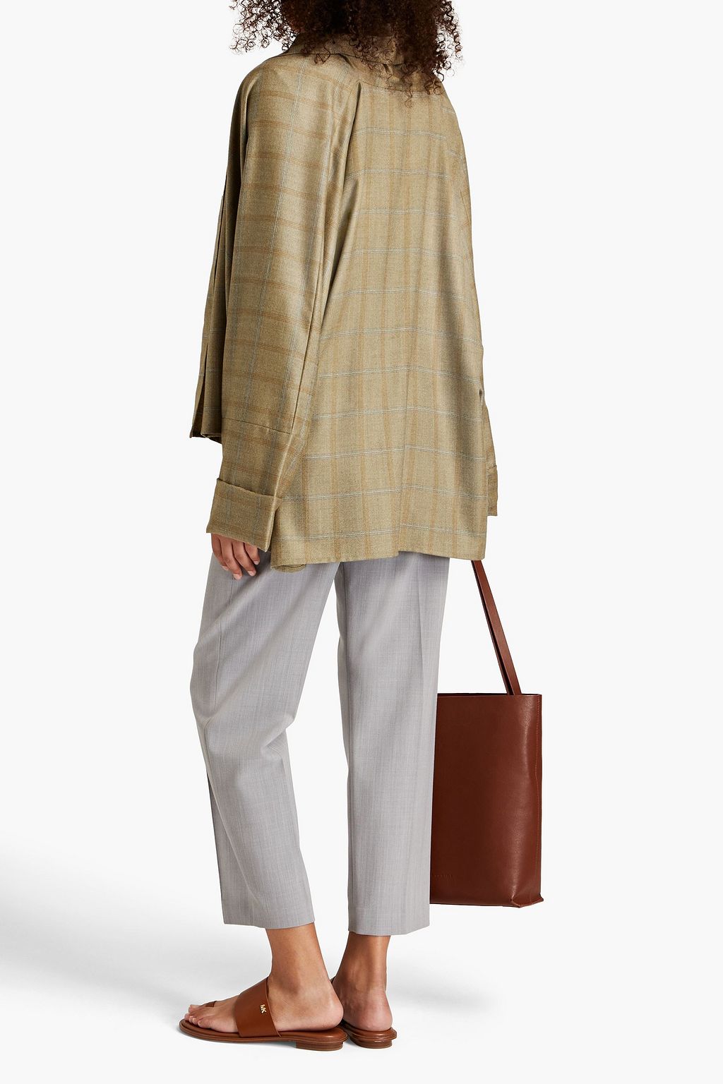 ESKANDAR Checked cashmere jacket