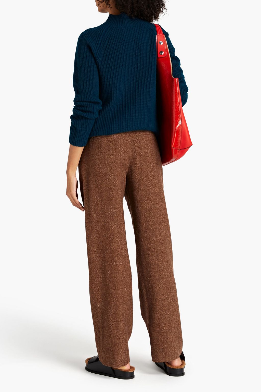 VINCE. Ribbed wool and cashmere-blend sweater