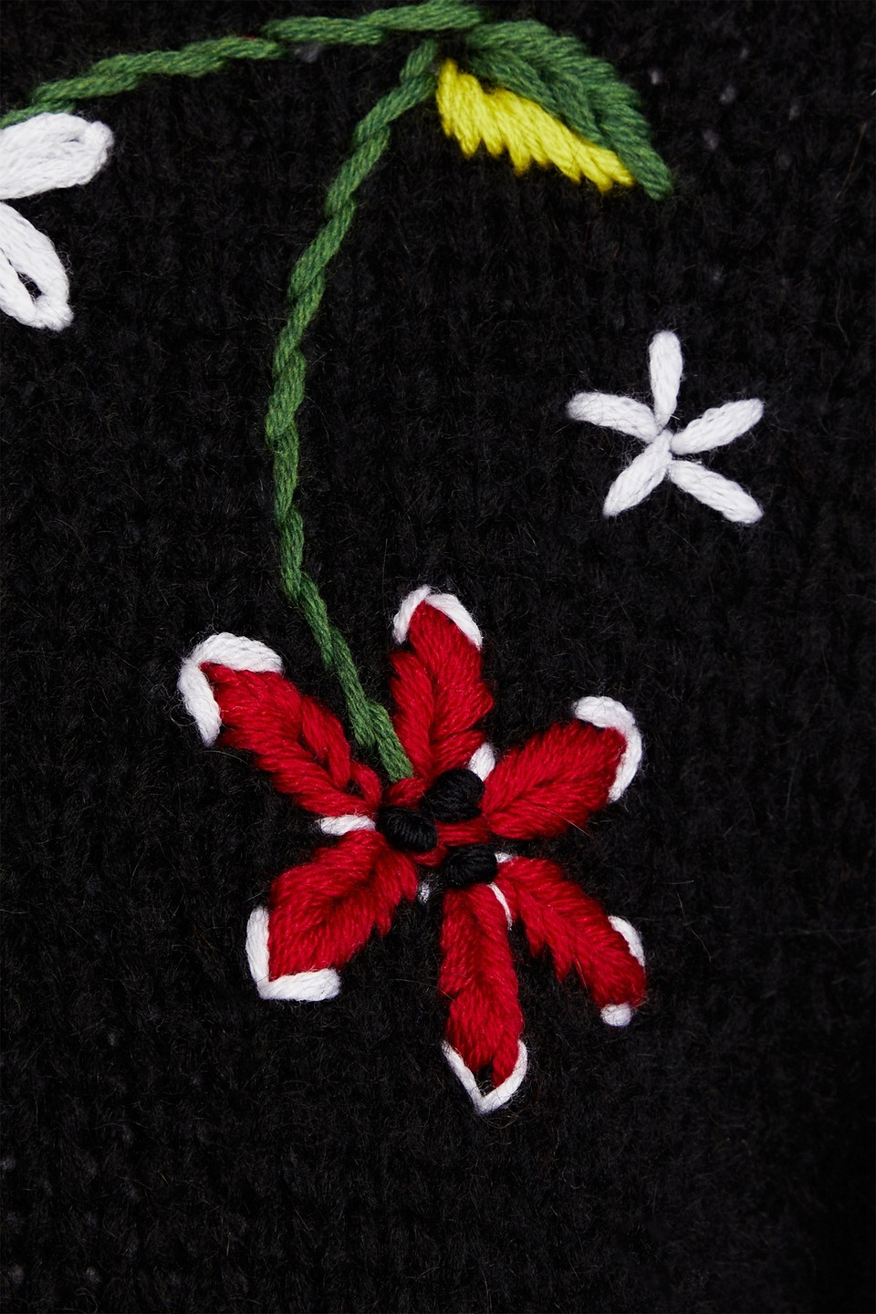 Hayley Menzies Gloria Cropped Wool-blend Turtleneck Sweater In Black