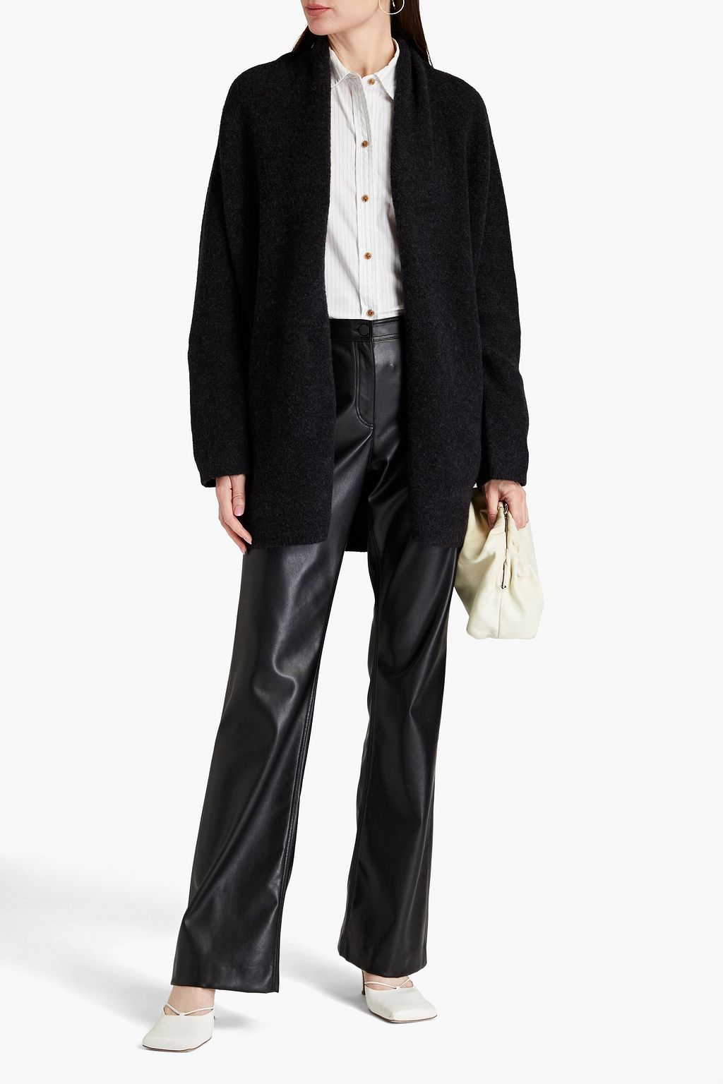 VINCE. Mélange knitted cardigan