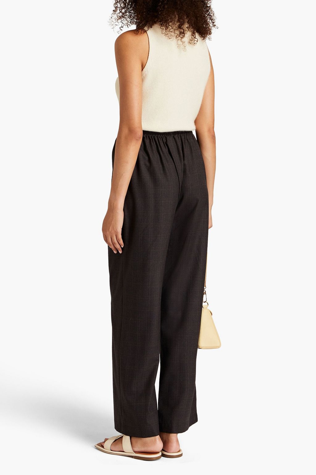 ESKANDAR Wool and cashmere-blend wide-leg pants