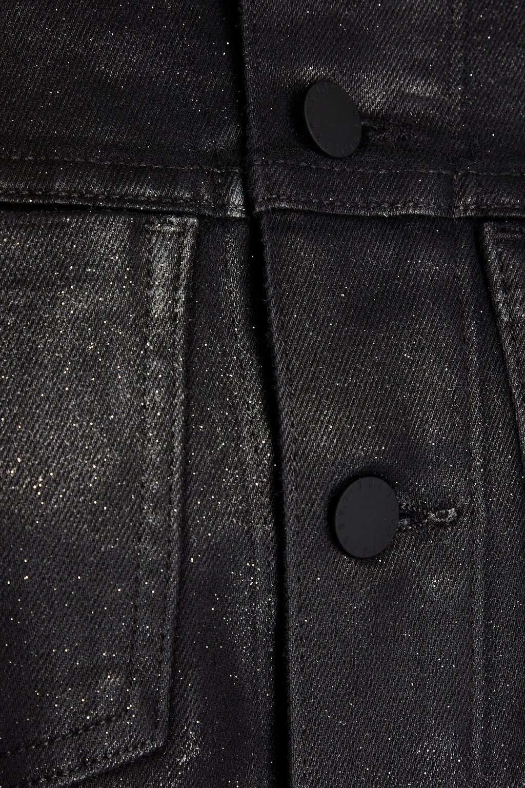 L'AGENCE Janelle glittered coated denim jacket