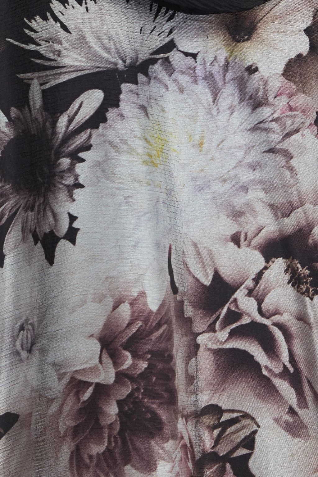 ESKANDAR Layered silk-crepon and printed satin-twill hooded top