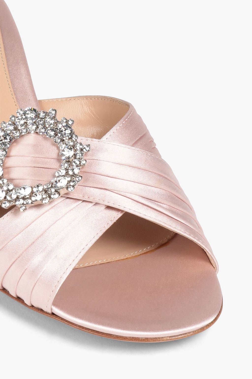 GIANVITO ROSSI Monroe embellished satin mules