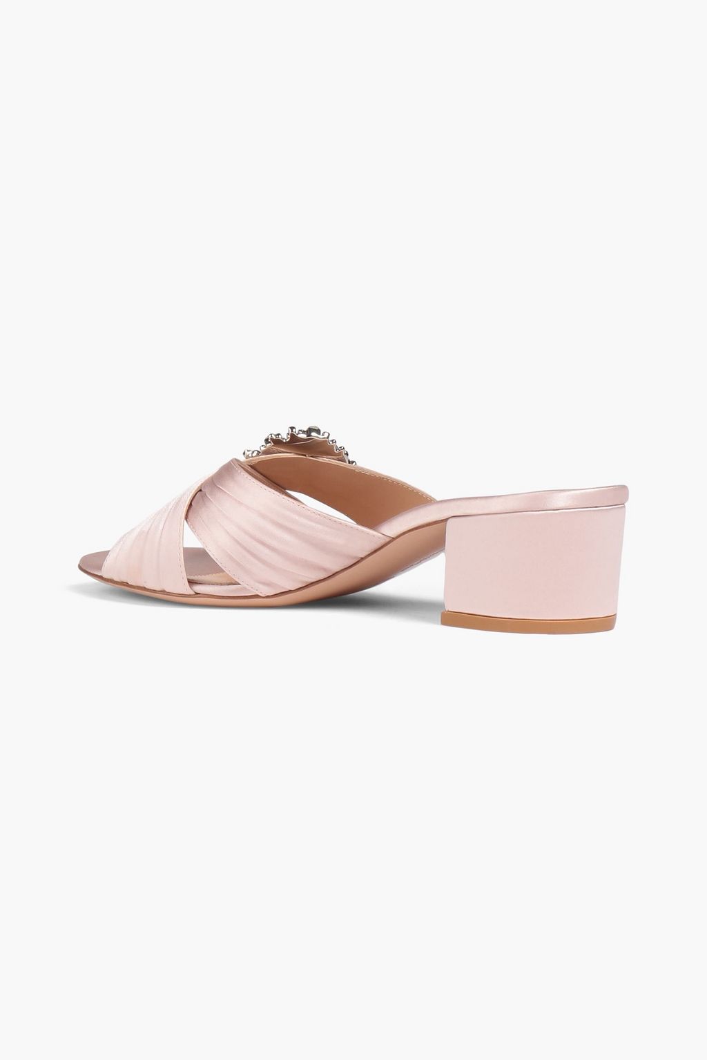 GIANVITO ROSSI Monroe embellished satin mules