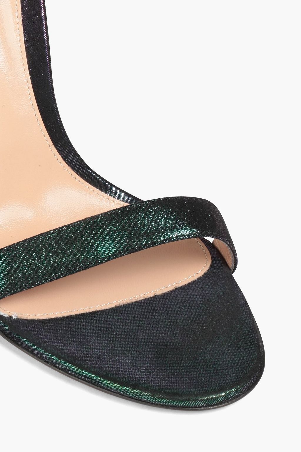 GIANVITO ROSSI Sandalen aus changierendem Leder mit Verzierung
