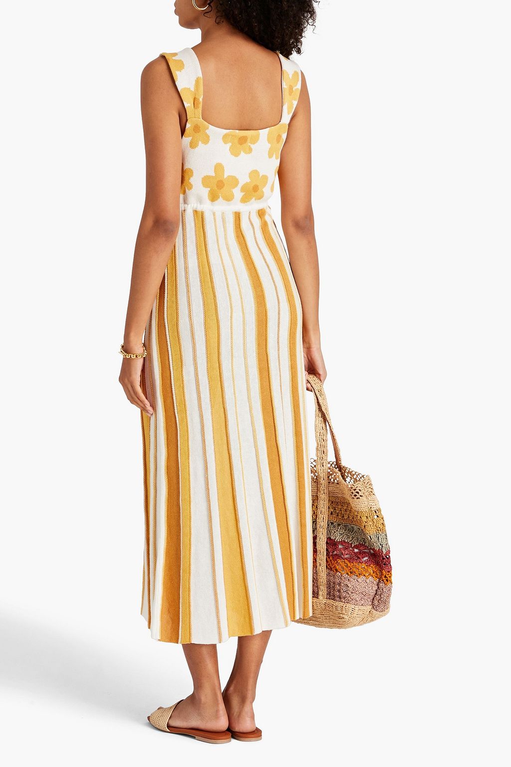 HAYLEY MENZIES Sunray jacquard-knit linen-blend midi dress